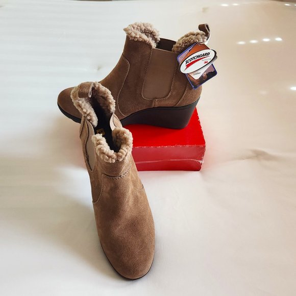 Weather Smart Easy Care White Mountain Brown Suede  Boots. Size 9. NWT - Picture 6 of 16